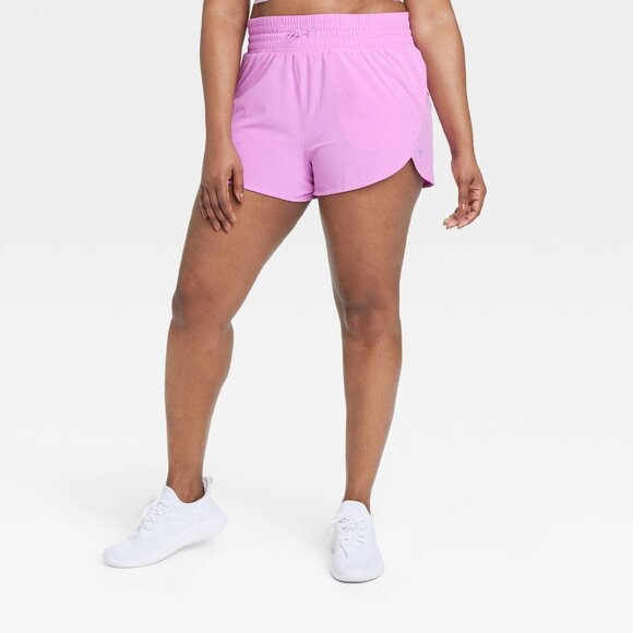 Small - Womens High-Rise Flex Shorts 3" - All In Motion - Purple - Picture 1 of 9